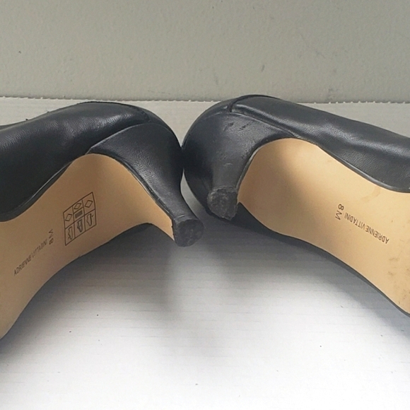 ADRIENNE VITTADINI BOOTIE STYLE HEEL SHOE BLACK LEATHER SIZE 8M - Picture 6 of 15